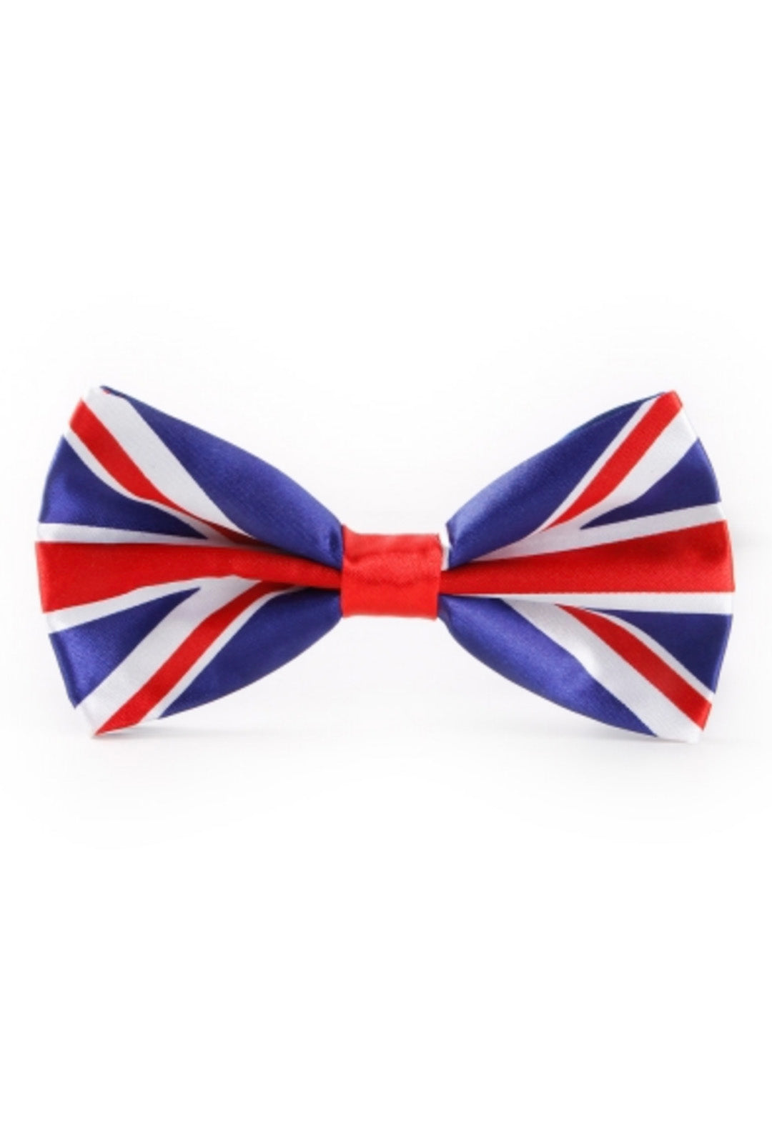 Union Jack Satin Pre-Tied Bow Tie