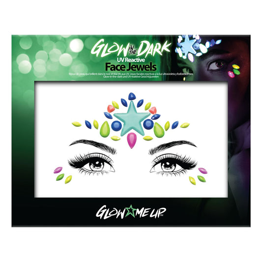 Glow in the Dark Face Gems Star Style