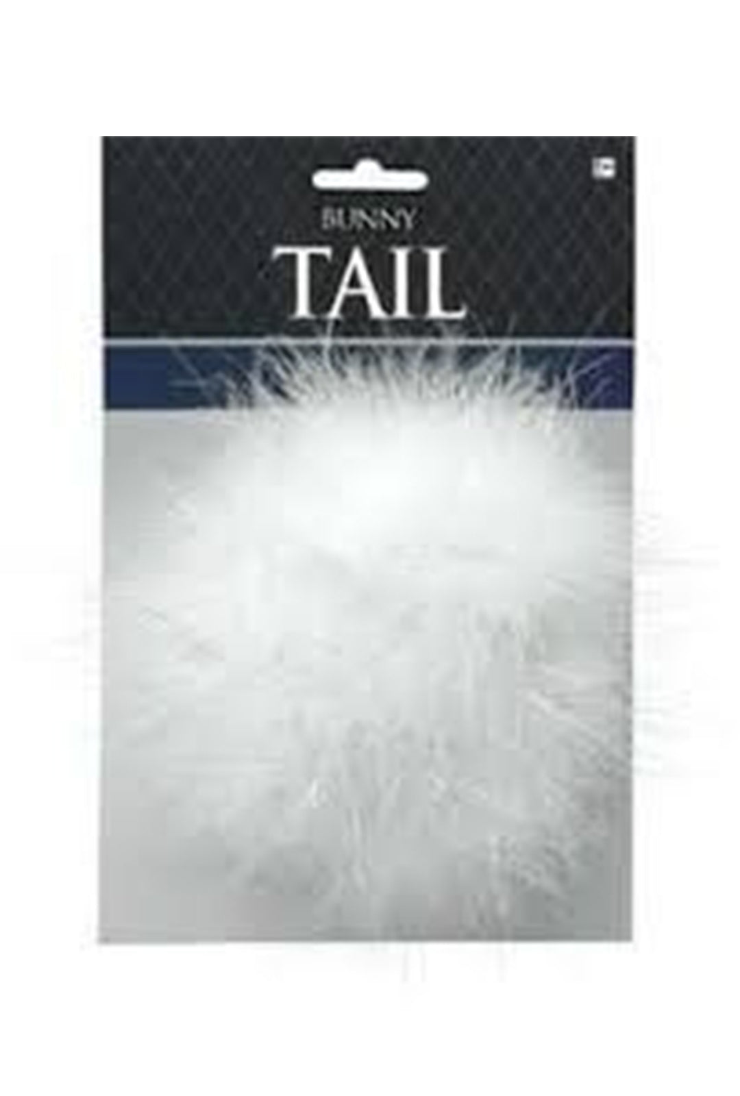 White Bunny Tail With Tinsel