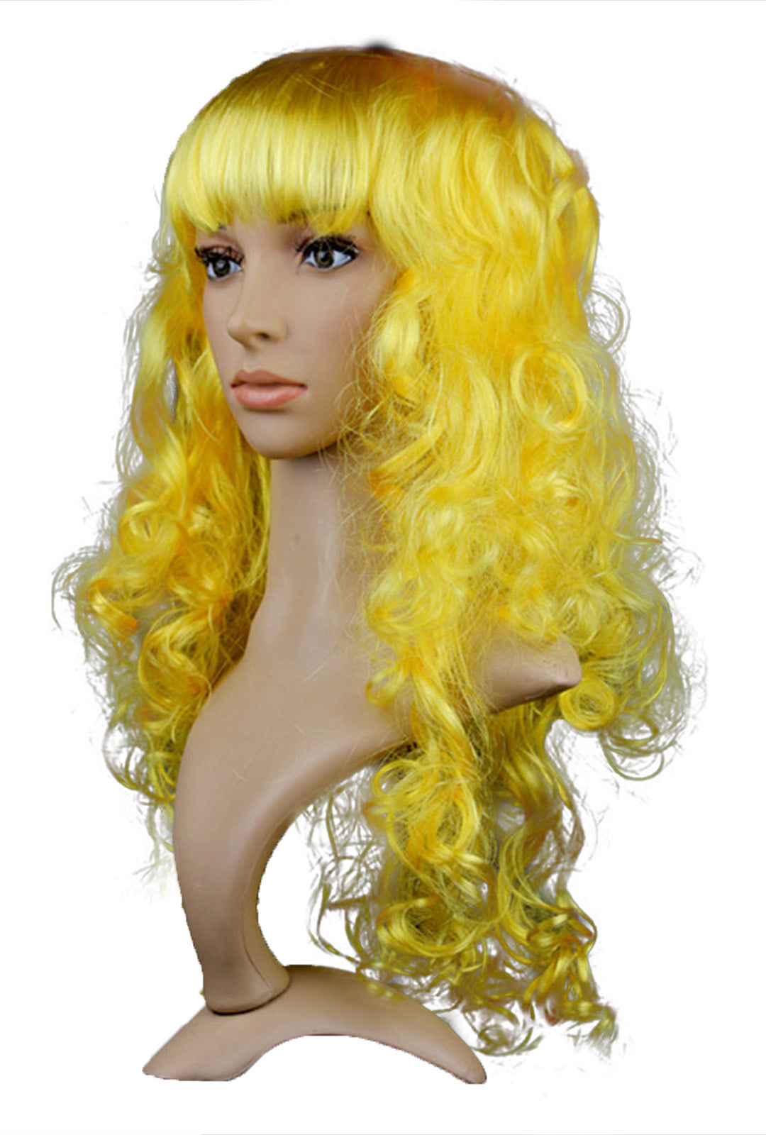Curly Yellow Party Wig